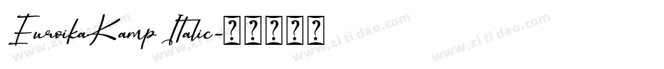 EuroikaKamp Italic字体转换